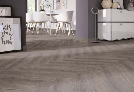 Visgraat PVC vloer Manor Oak Natural Dark  - 177,8 x 1219,2 mm